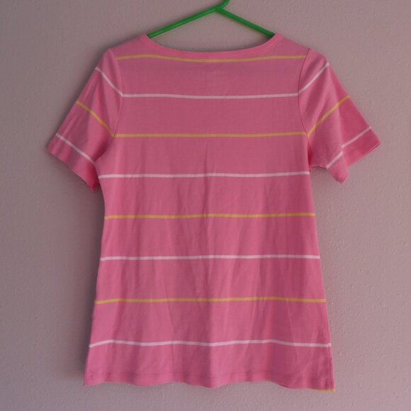 NEW Charter Club Womens Shirt Size M Pink 100% Supima Cotton Short Sleeves - Picture 2 of 9